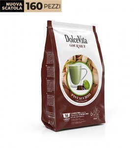 Box Dolce Vita PISTACHIO COFFEE A Modo Mio®* compatible 160cps.