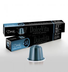 Box Dolce Vita DECAFFEINATO Nespresso®* Aluminium compatible 200cps.