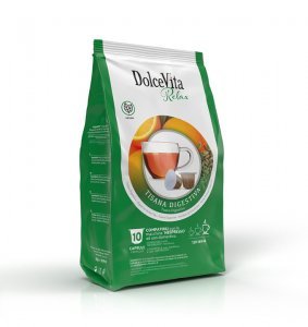 Box Dolce Vita DIGESTIVE HERBAL TEA Nespresso®* compatible 100cps.