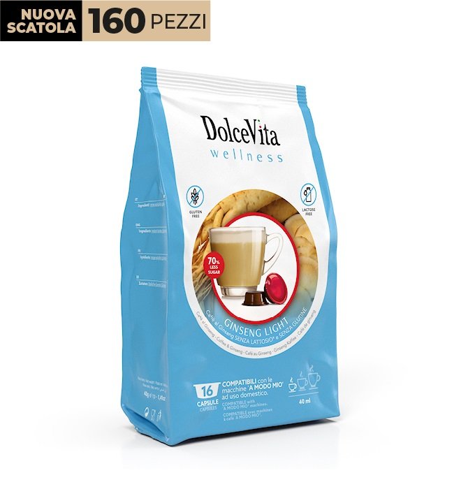 Scatola Dolce Vita A Modo Mio®* GINSENG LIGHT 160pz. - Espresso